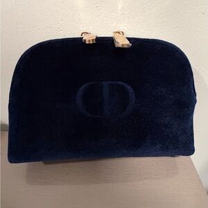 Dior Midnight Blue Velvet Cosmetic Bag